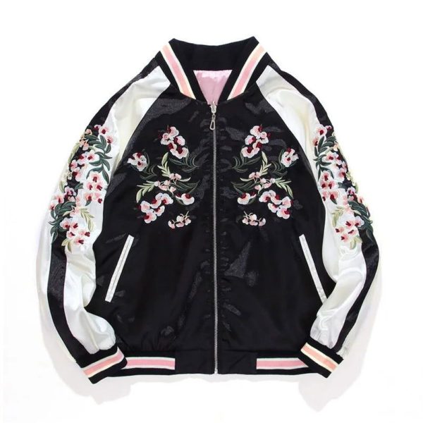 blouson bomber femme fleuri