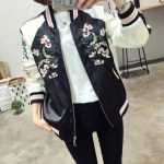 veste fleurie style bomber pour femme