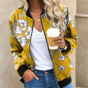 bomber fleuri printemps