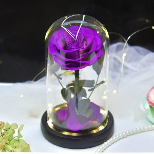 rose eternelle violette avec packaging
