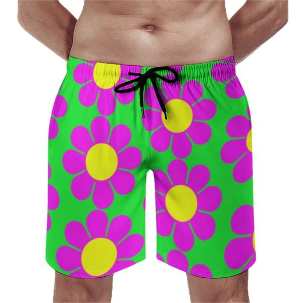 maillot de bain short fleuri coloré
