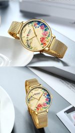 accessoire floral montre rose