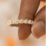 anneau en zinc fleur marguerite