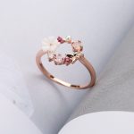 bague cuivre design floral