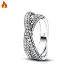 bague en nacre avec motif floral