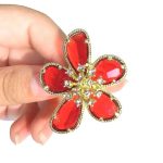 bague en or avec motif fleur