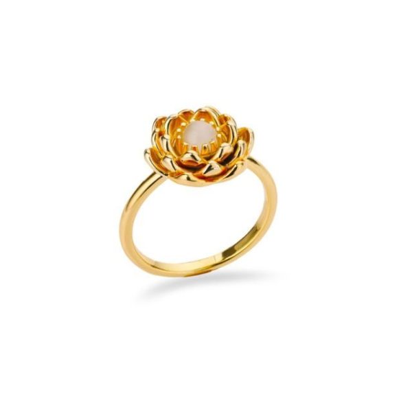 Bague Fleur dorée (Acier)