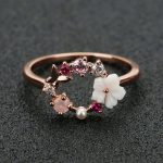 Bague Fleur Fashion Réaliste (Cuivre)