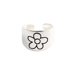 bague Fleur Marguerite Cartoon (Acier)