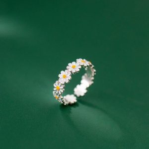 Bague Fleur Marguerite Epuré (Zinc)