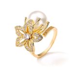 Bague Fleur Perle (Cuivre)