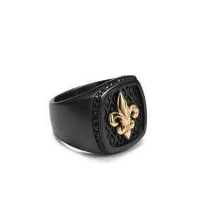 Bague Fleur Royal Dorée (Acier)