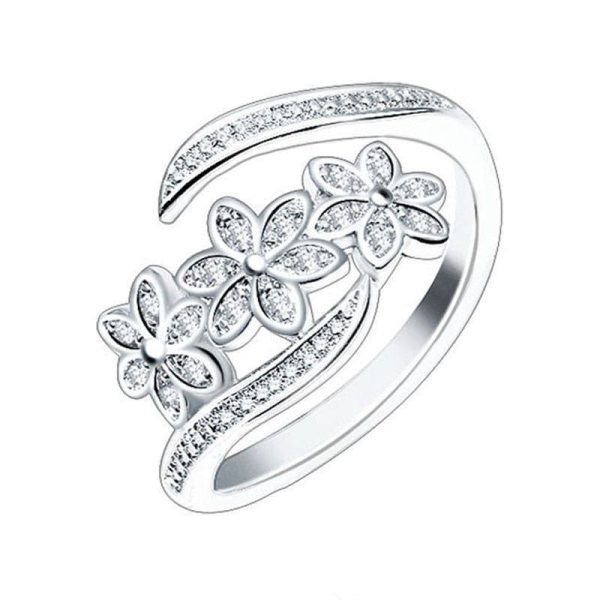 Bague Fleur Triple (Argent)