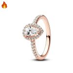 bague nacrée en forme de fleur