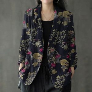 Blazer Fleuri Femme Fashion