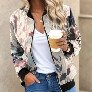 Bomber Fleuri Femme Printemps