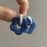 boucle d'oreille chic créole fleur