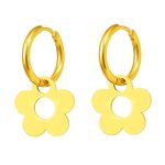 boucle d'oreille design anneau fleur