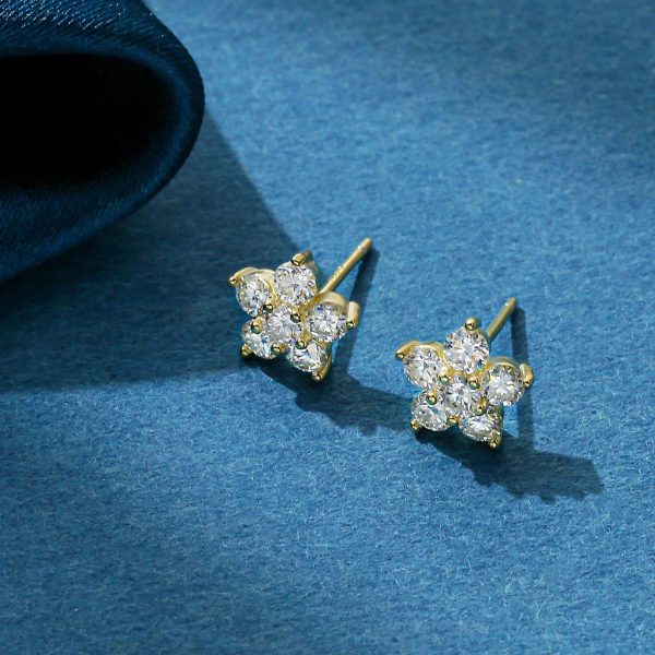 Boucle D'Oreille Fleur Brillante