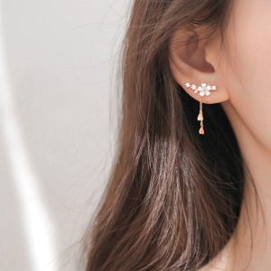 boucles d'oreilles fleuries marguerite brillante