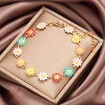 bracelet chic avec motif fleur