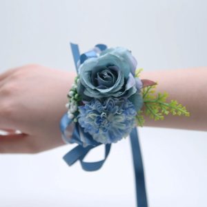 Bracelet Fleur Mariage Bleu