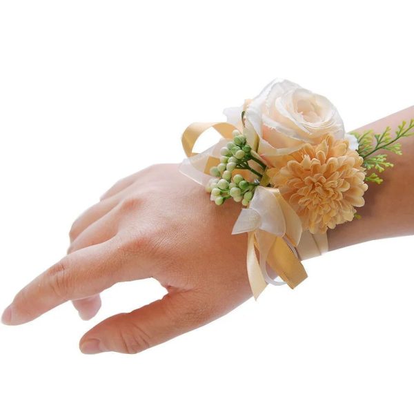 Bracelet Fleur Mariage Orange