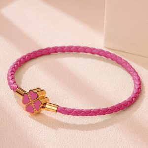 Bracelet Fleur Porte Bonheur Rose