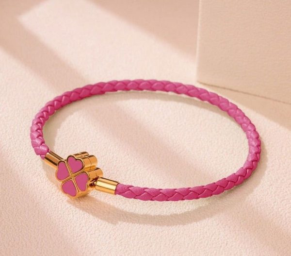 Bracelet Fleur Porte Bonheur Rose