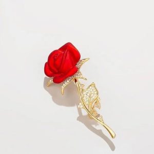 Broche Fleur Design Epuré Mariage