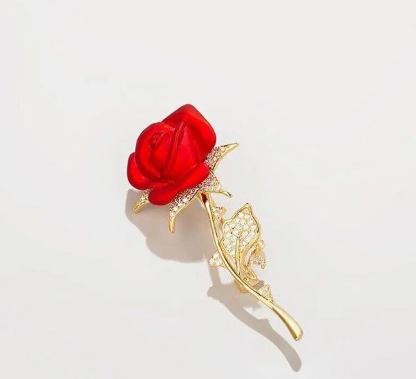 Broche Fleur Design Epuré Mariage