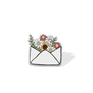 Broche Fleur Enveloppe