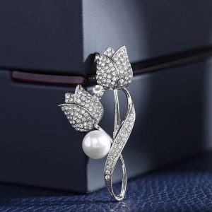 Broche Fleur Luxe Brillant