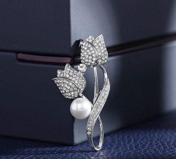 Broche Fleur Luxe Brillant