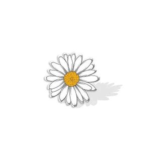 Broche Fleur Marguerite Simple Design