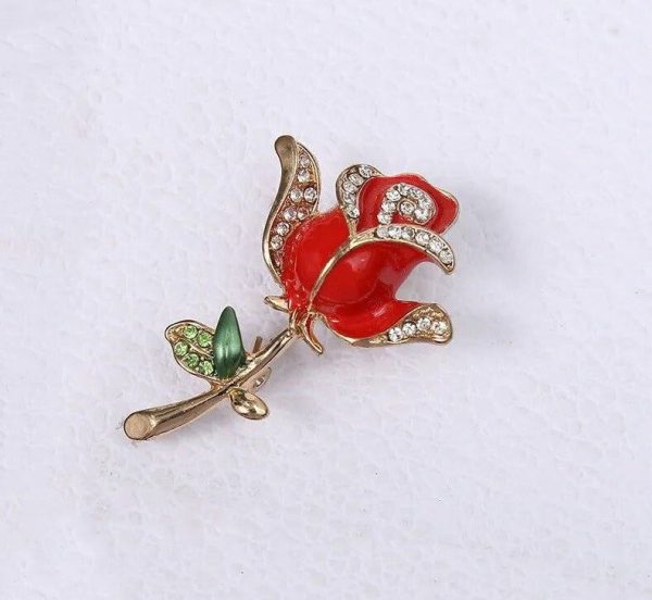 Broche Fleur Mariage Roue Design