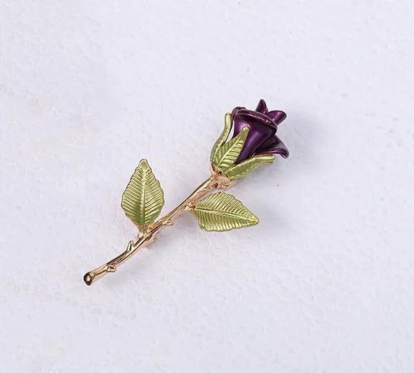 Broche Fleur Violet Epuré