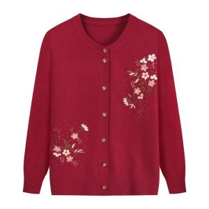 Cardigan Fleur Rouge