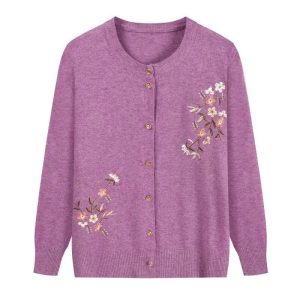 Cardigan Fleur Violet