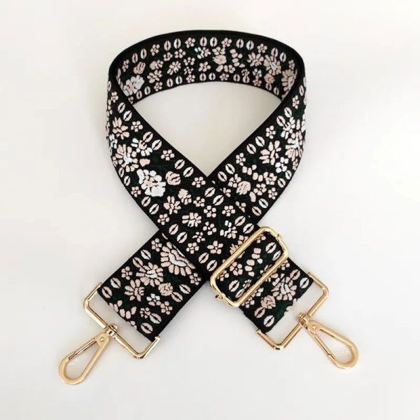 Ceinture Fleur Femme Noir