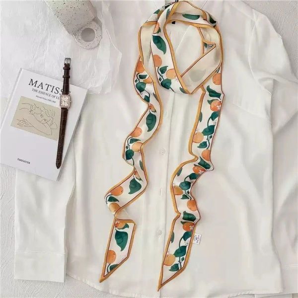 Ceinture Fleur Robe Orange