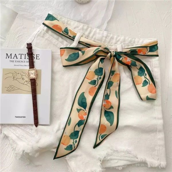 Ceinture Fleur Robe Pêche Design