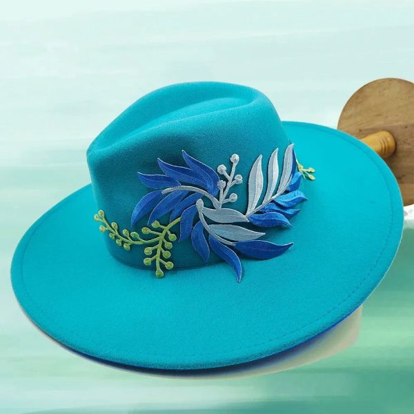 Chapeau Fleurie Bleu Lagon