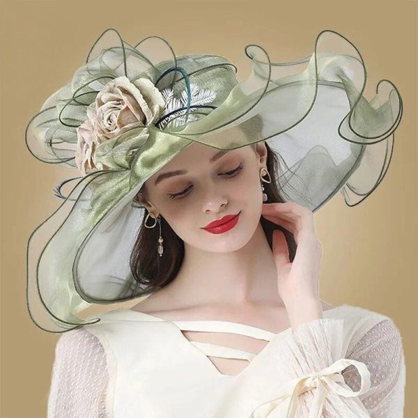 Chapeau Fleurie Extravagant Olive