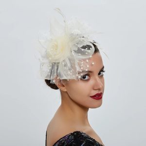 Chapeau Fleurie Fascinateur Beige