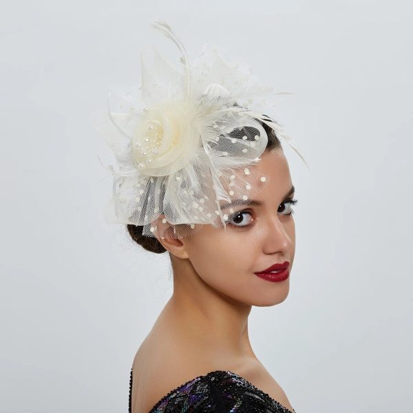 Chapeau Fleurie Fascinateur Beige