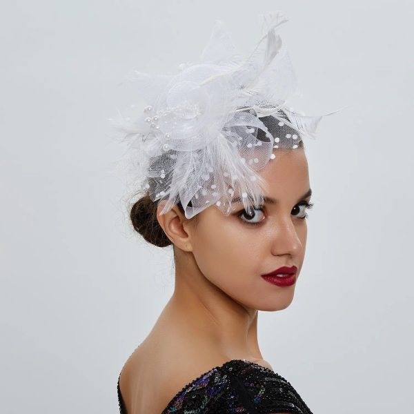 Chapeau Fleurie Fascinateur Blanc
