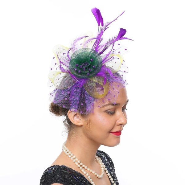 Chapeau Fleurie Fascinateur Coloré Violet
