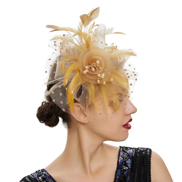 Chapeau Fleurie Fascinateur Doré