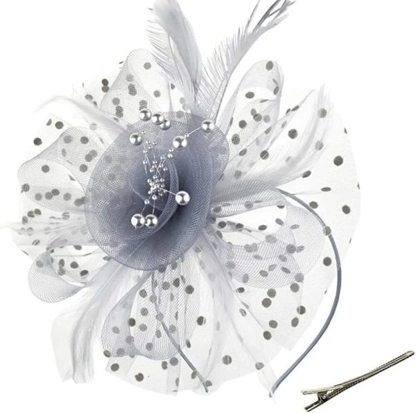 Chapeau Fleurie Fascinateur Gris
